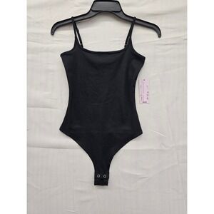 Wild Fable ButterBliss Black Cami Bodysuit XS Thong Back Snap Closure 331005091